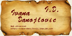 Ivana Danojlović vizit kartica